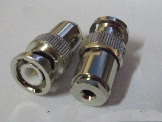 Surveillance Video RF Coaxial Connectors RF BNC Connector Male Plug Q9 Clamp With Cable