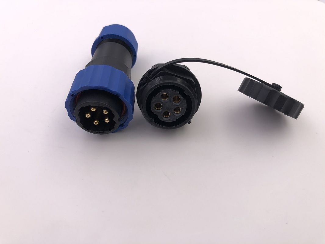 IP68  Circular Waterproof Connector M20 Circular 5 Cores Female And Male Socket Connectors